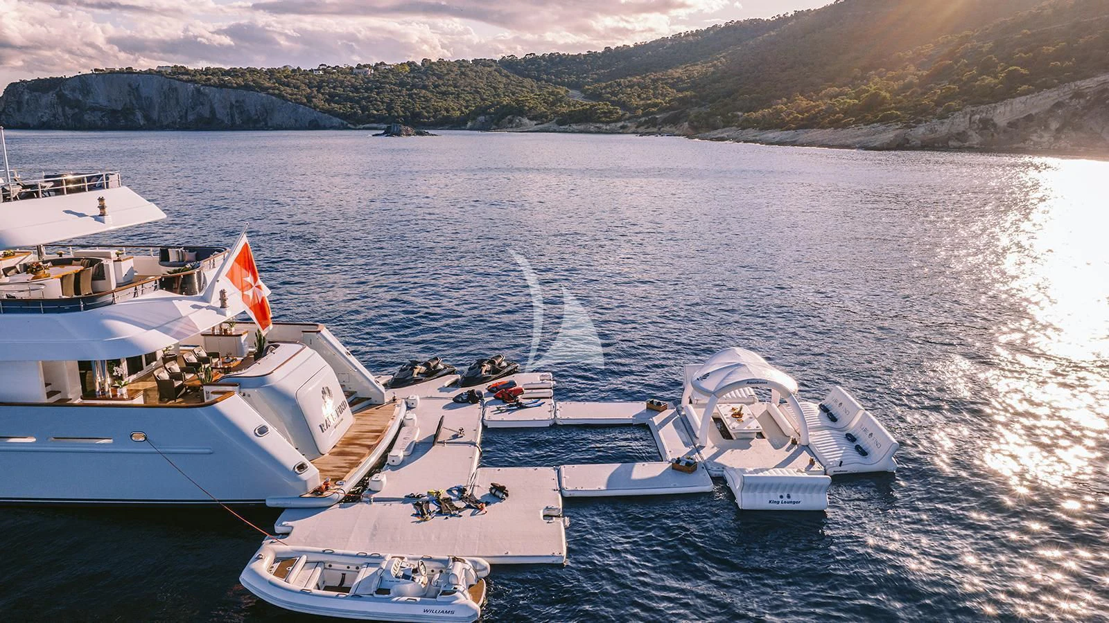 a group of boats on the water aboard RARE FIND Yacht for Charter