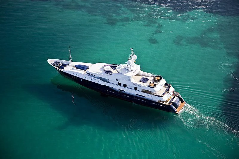a boat in the water aboard RARE FIND Yacht for Charter