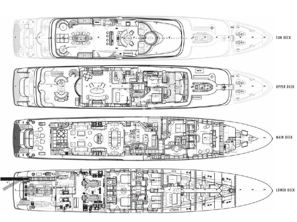 diagram, engineering drawing aboard RARE FIND Yacht for Charter