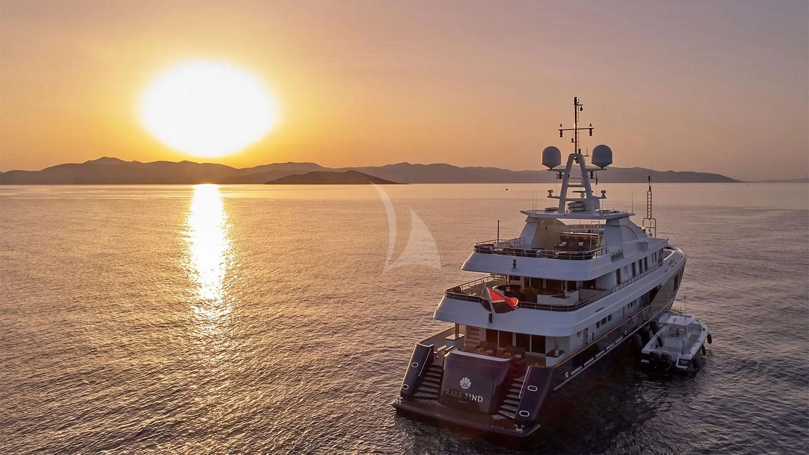 a boat on the water aboard RARE FIND Yacht for Charter