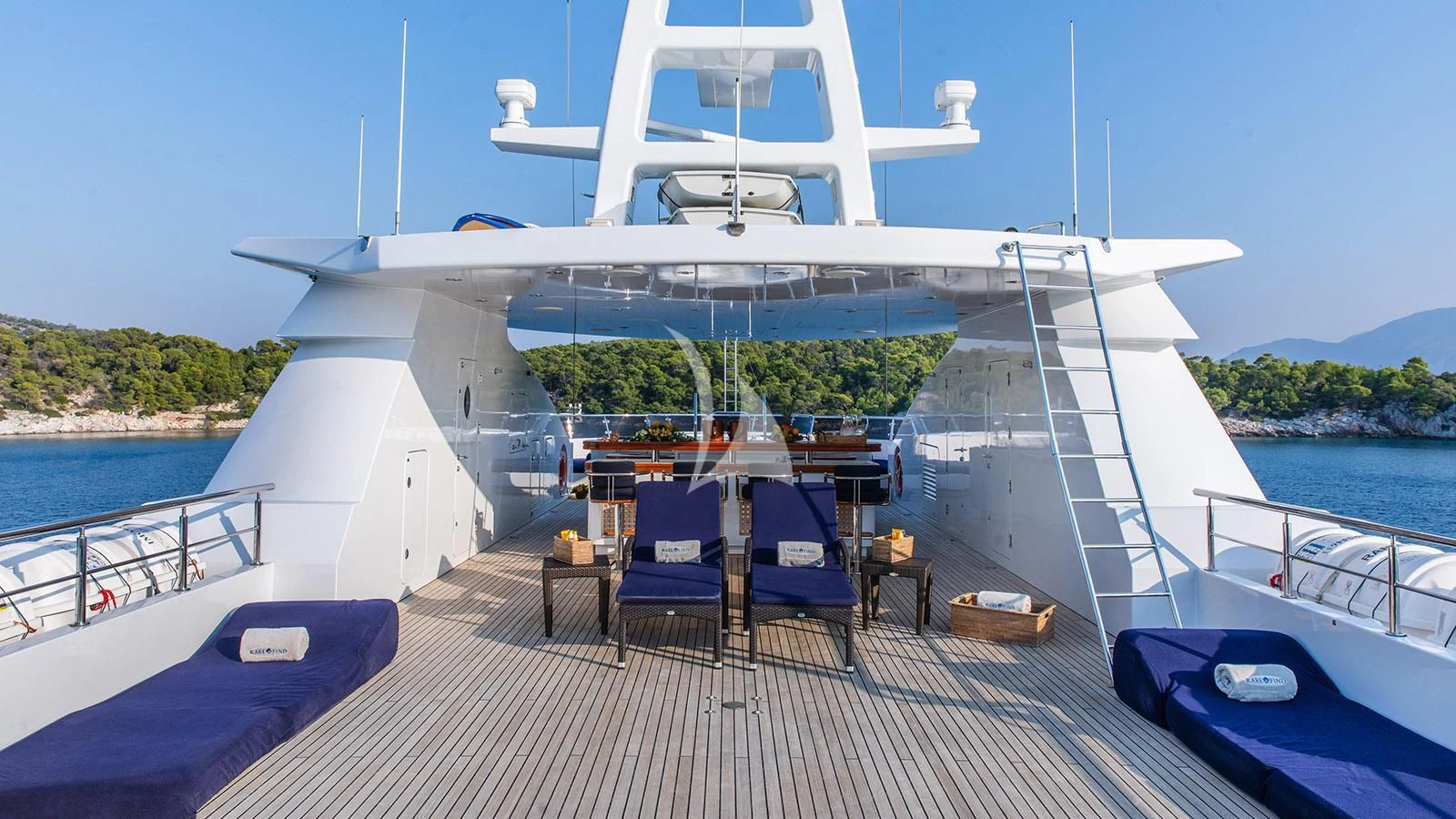 a boat on the water aboard RARE FIND Yacht for Charter