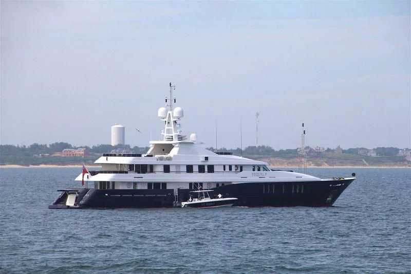 a large boat in the water aboard RARE FIND Yacht for Charter