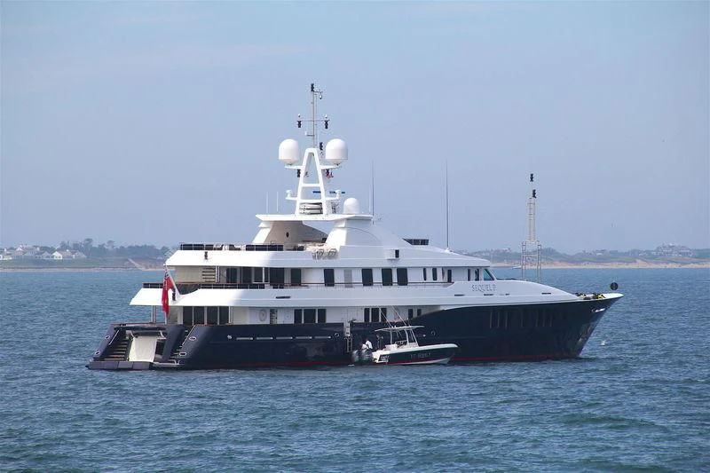 a large boat in the water aboard RARE FIND Yacht for Charter
