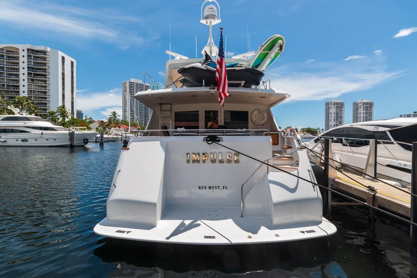 a boat on the water aboard IMPULSE Yacht for Sale