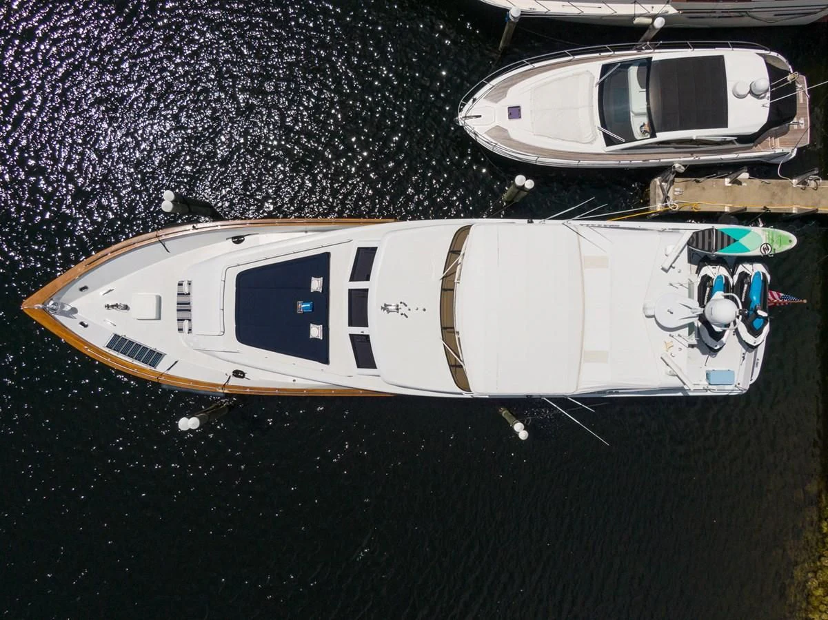 a space shuttle in the water aboard IMPULSE Yacht for Sale