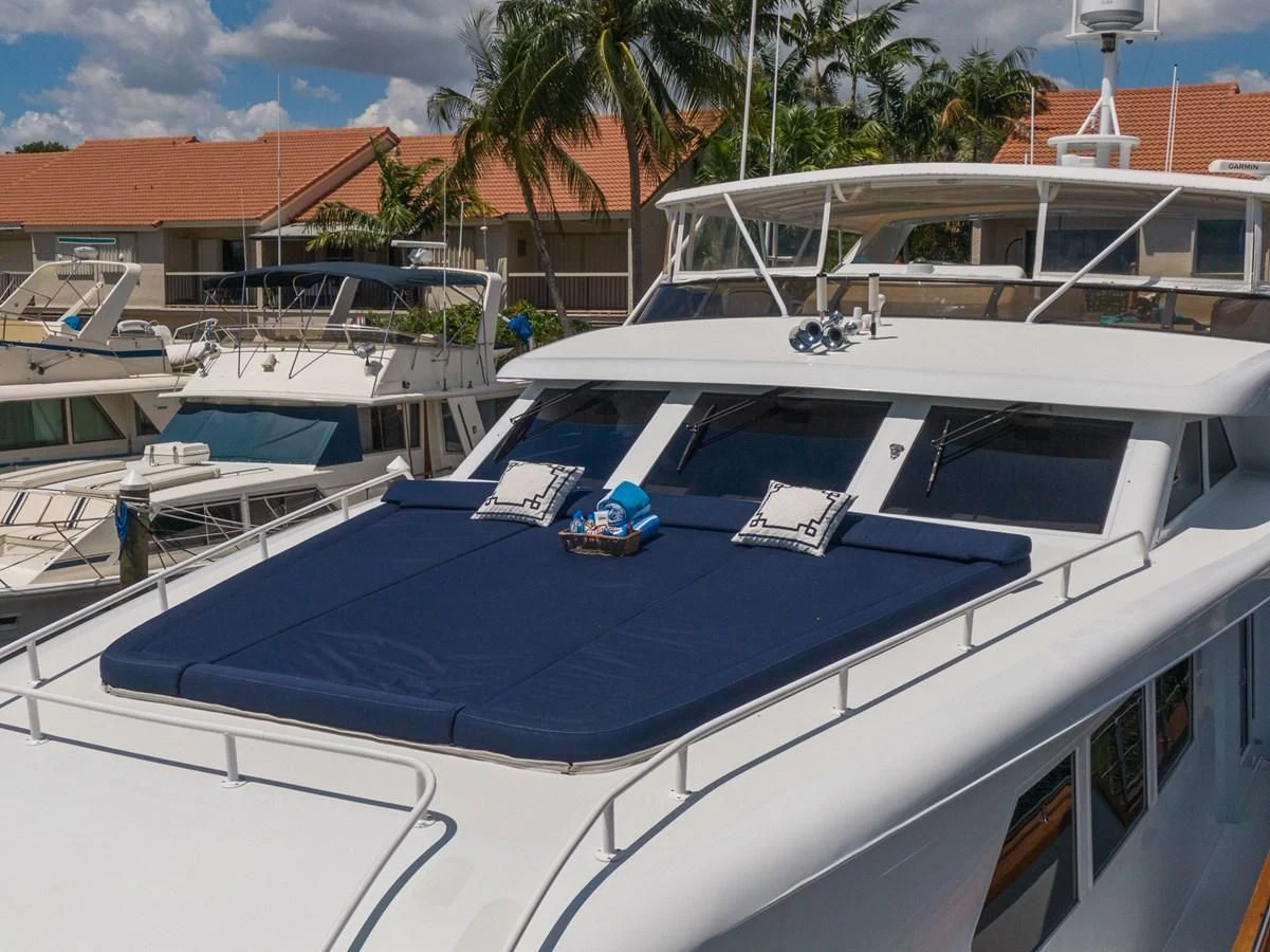 a group of boats in a harbor aboard IMPULSE Yacht for Sale