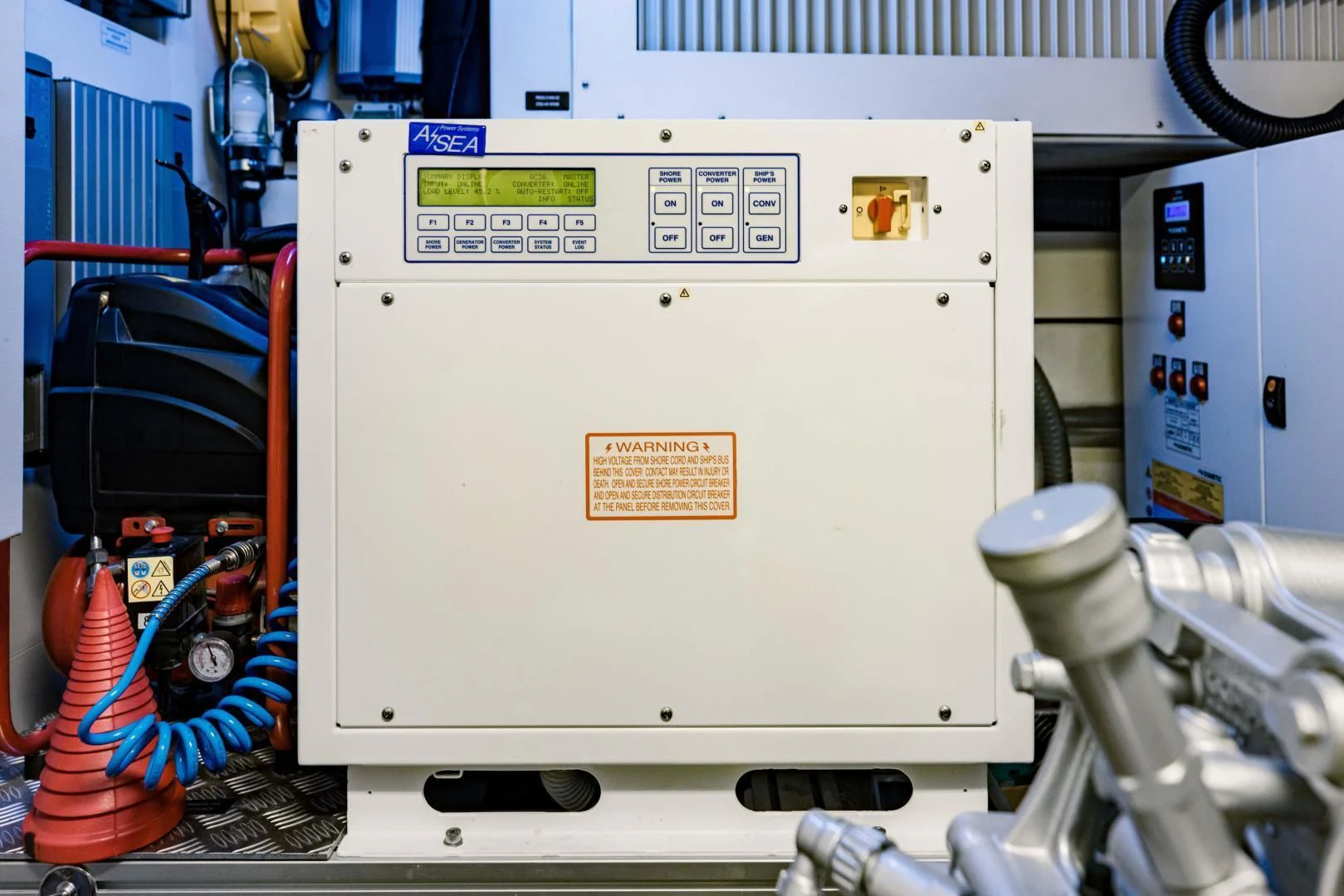 a machine with a screen aboard STALLION Yacht for Sale