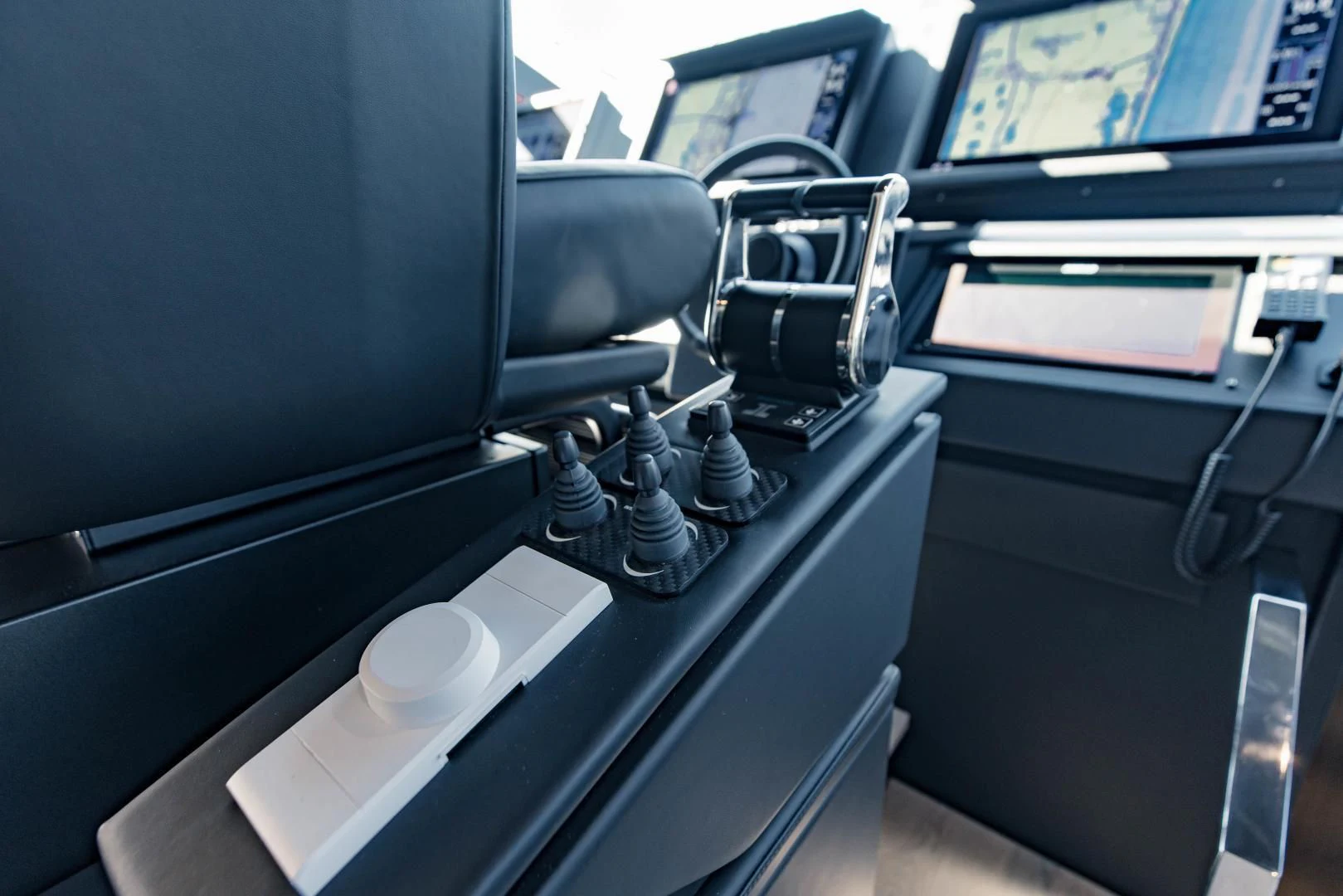 a car with a seat belt aboard STALLION Yacht for Sale