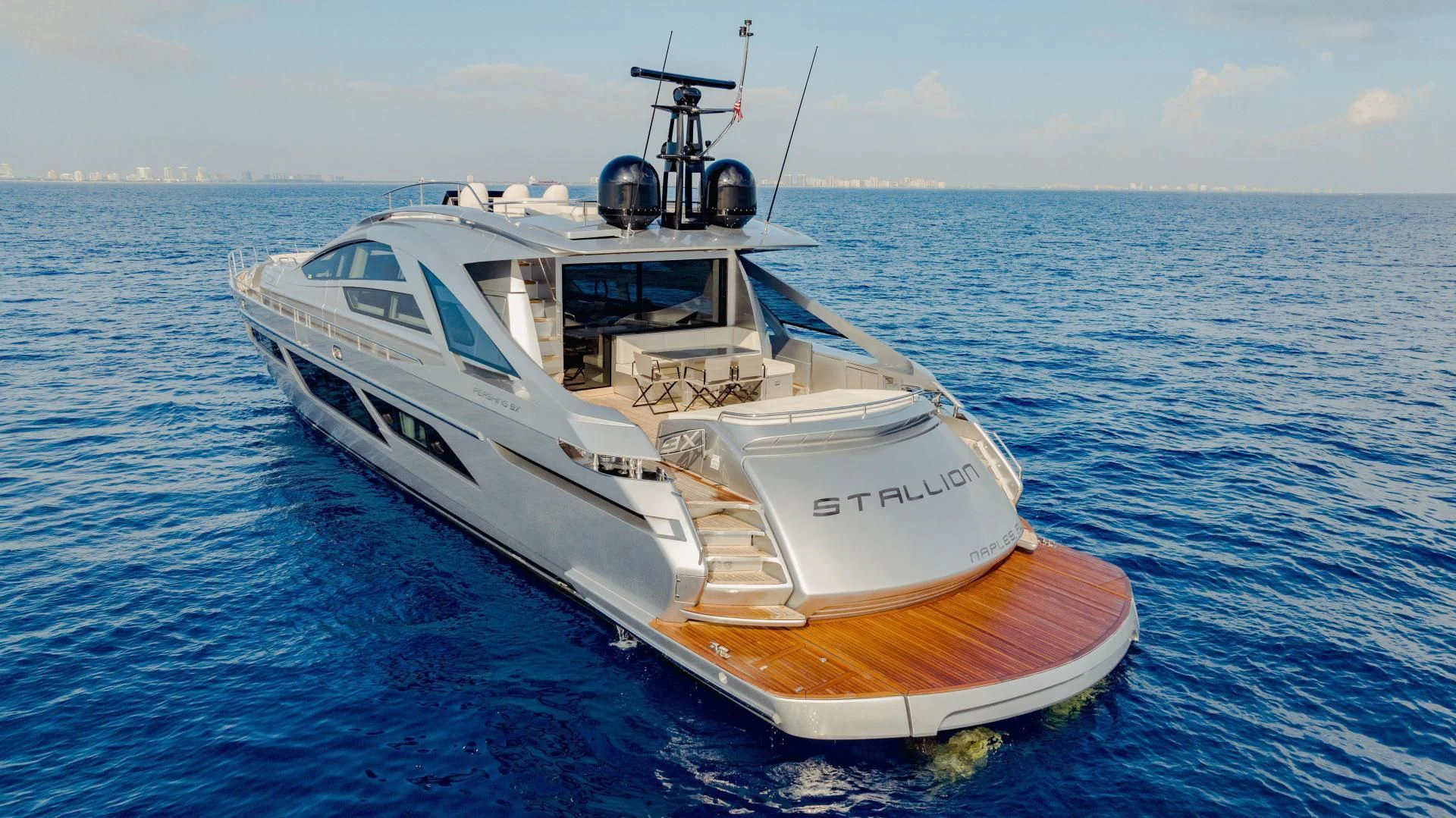 a boat in the water aboard STALLION Yacht for Sale