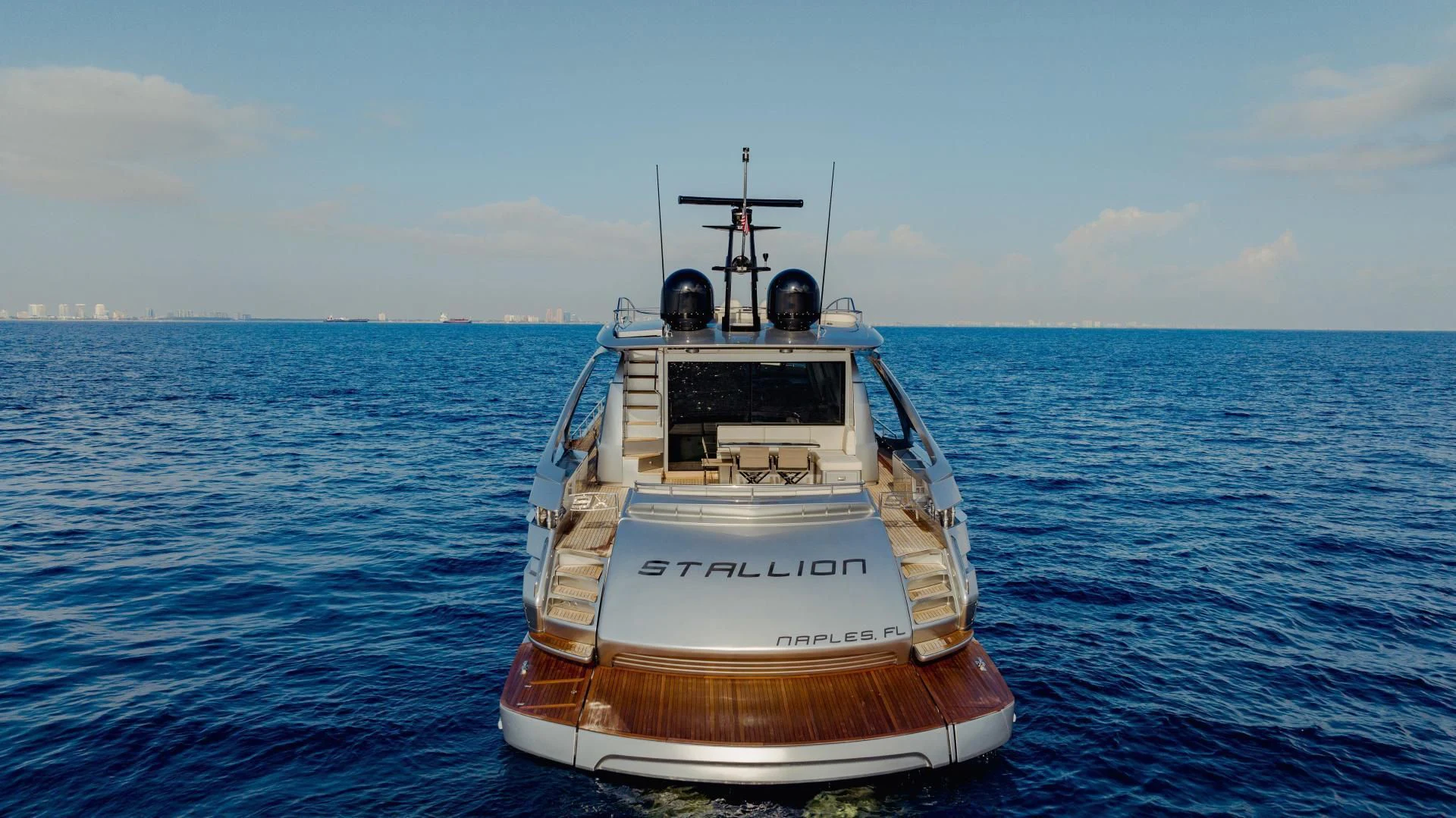 a boat in the water aboard STALLION Yacht for Sale