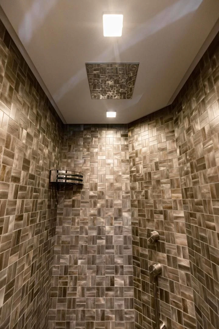 a brick wall with a light on it aboard STALLION Yacht for Sale