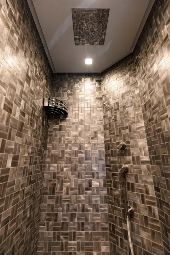 a brick wall with a light on it aboard STALLION Yacht for Sale