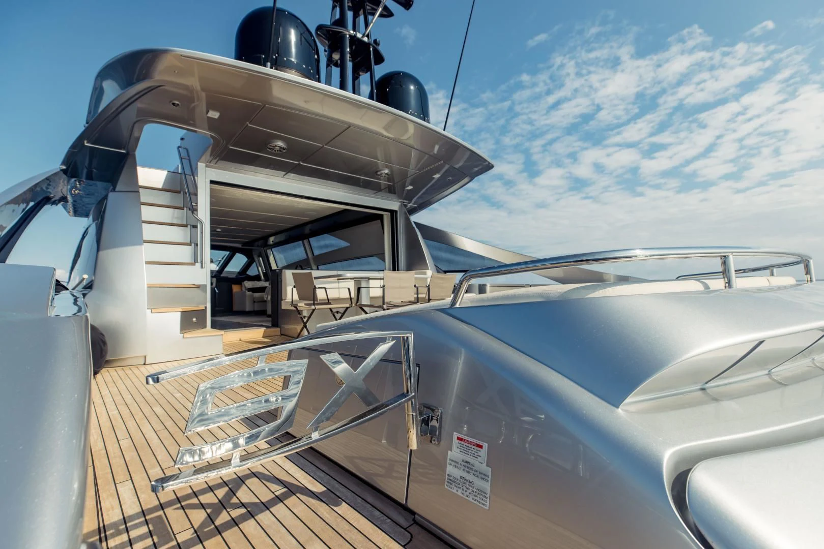 a space shuttle on a deck aboard STALLION Yacht for Sale