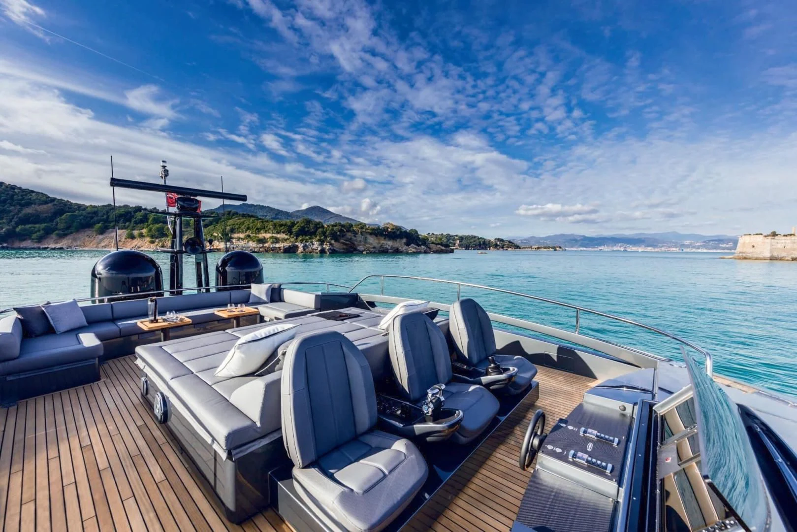 a boat on the water aboard STALLION Yacht for Sale