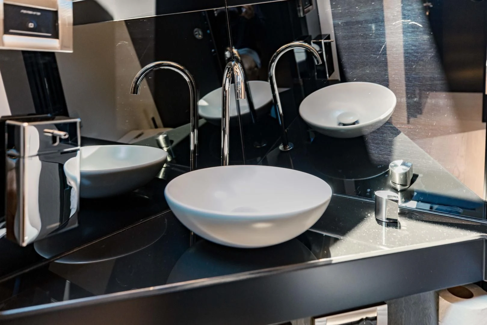 a couple of sinks in a bathroom aboard STALLION Yacht for Sale