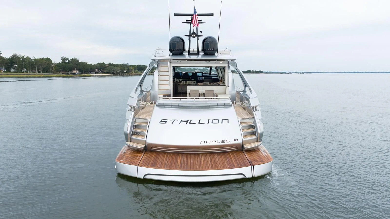 a boat on the water aboard STALLION Yacht for Sale