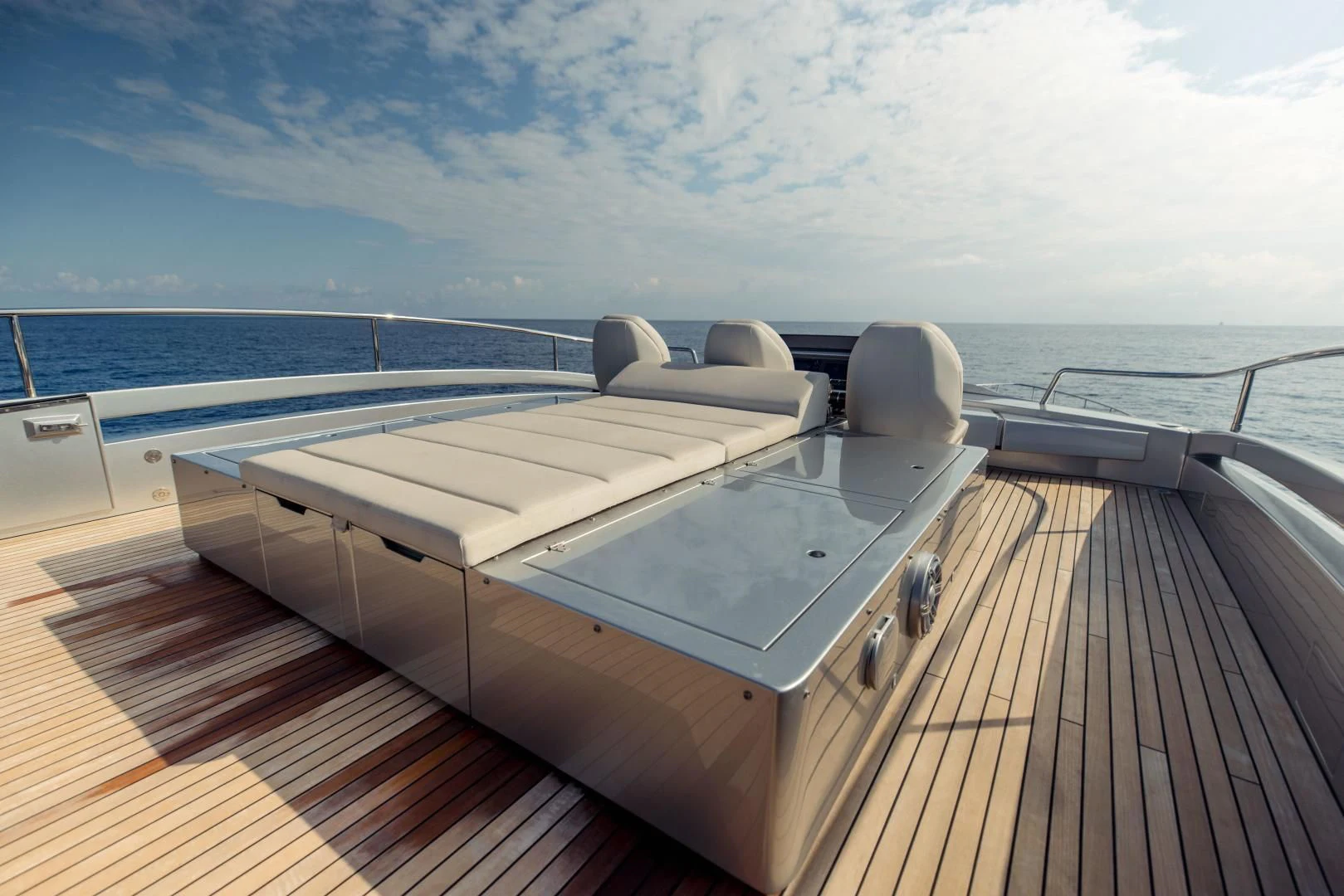 a boat on a deck aboard STALLION Yacht for Sale