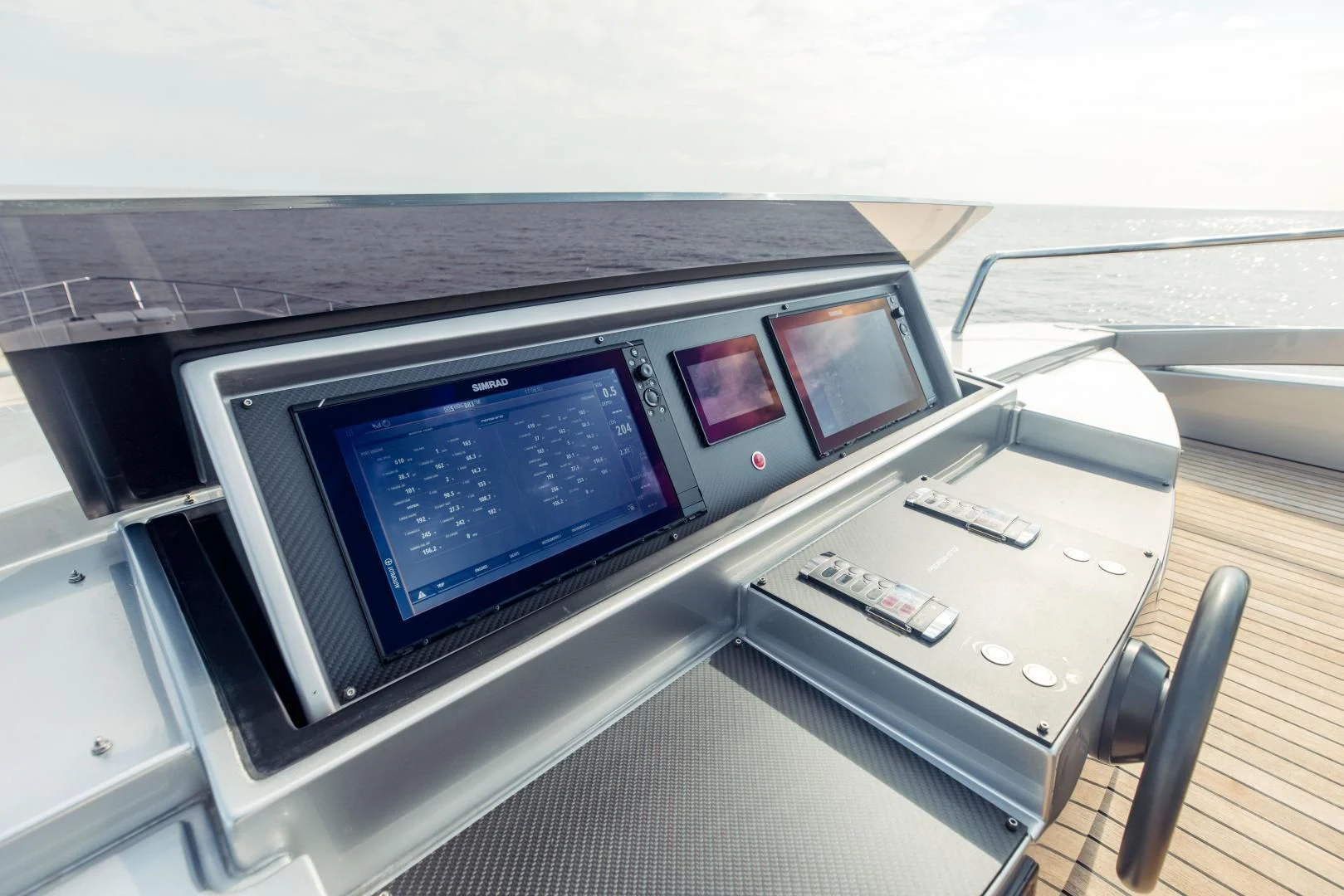 a white electronic device aboard STALLION Yacht for Sale