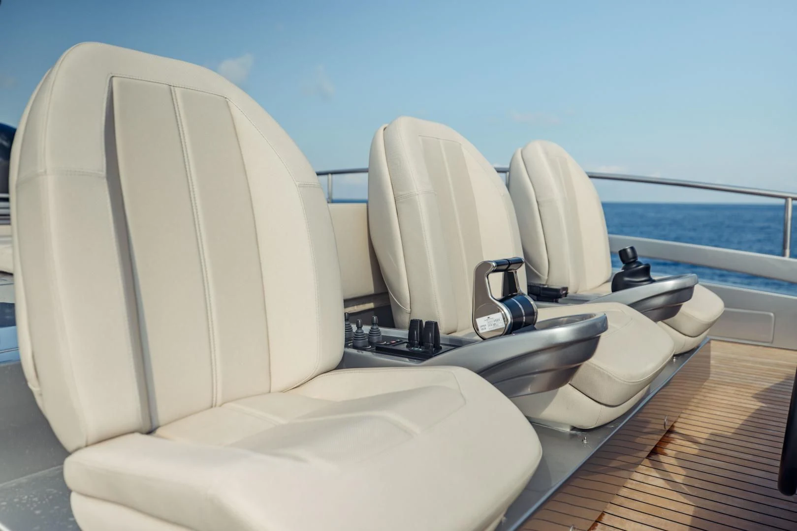 a white lounge chair on a boat aboard STALLION Yacht for Sale