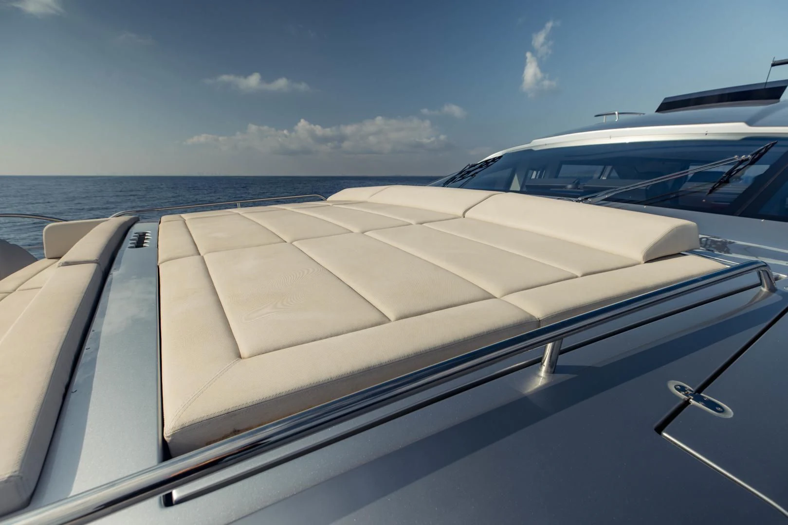 the front of a boat aboard STALLION Yacht for Sale