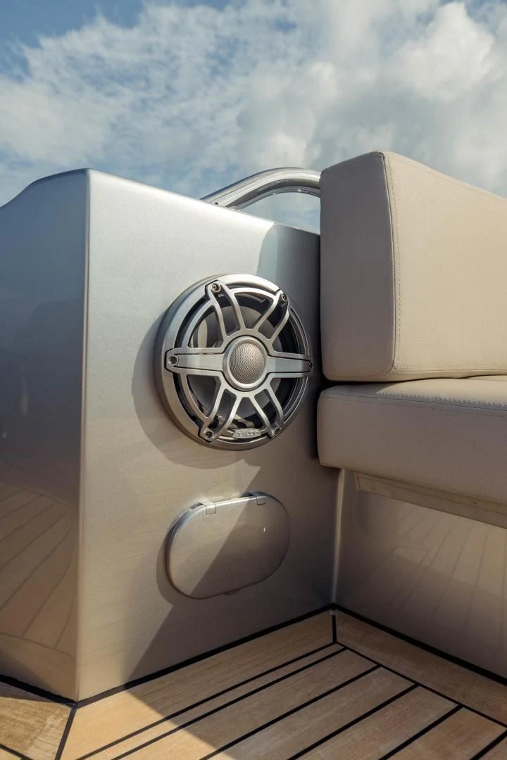 a white machine with a round fan aboard STALLION Yacht for Sale