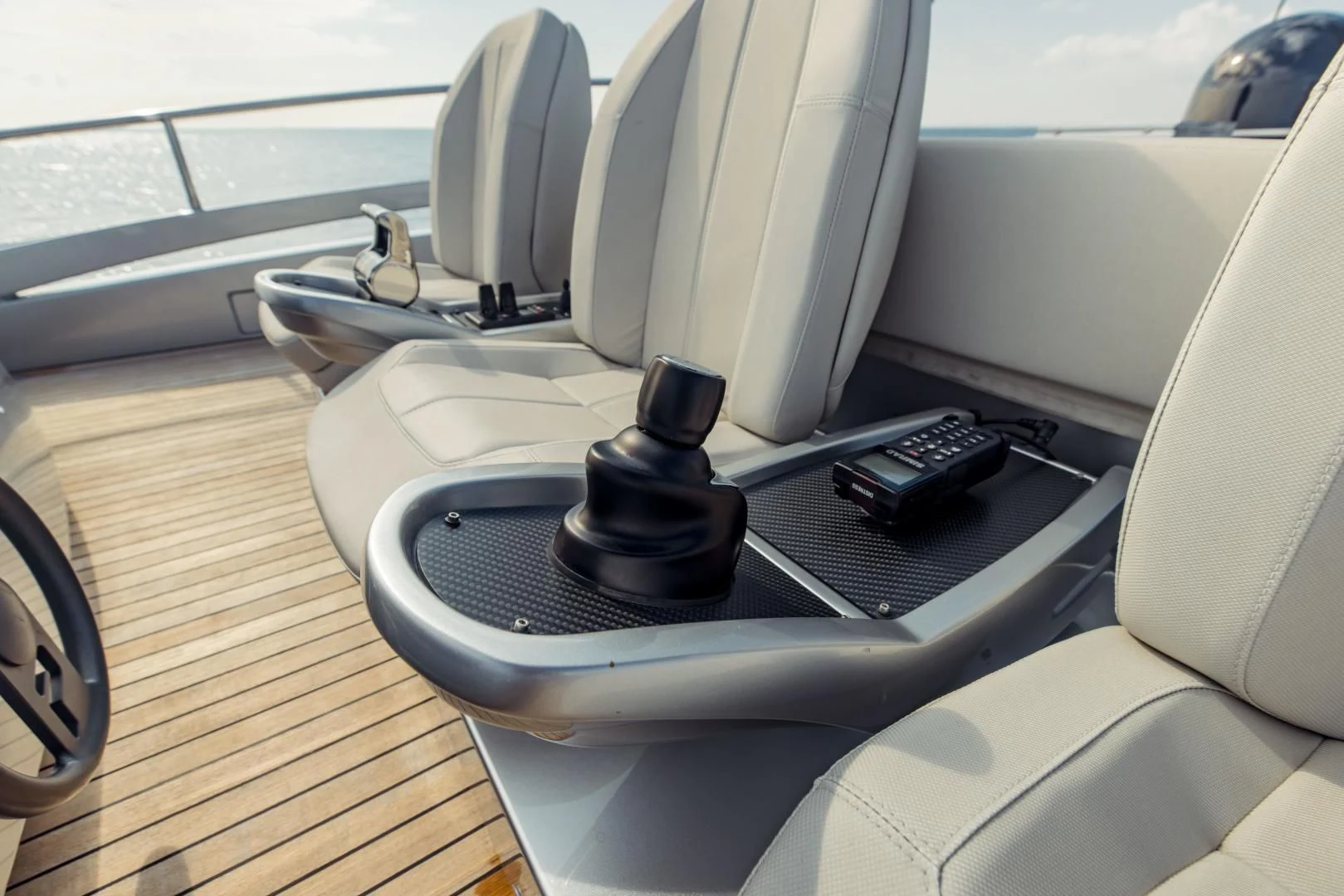 a car with a seat belt aboard STALLION Yacht for Sale