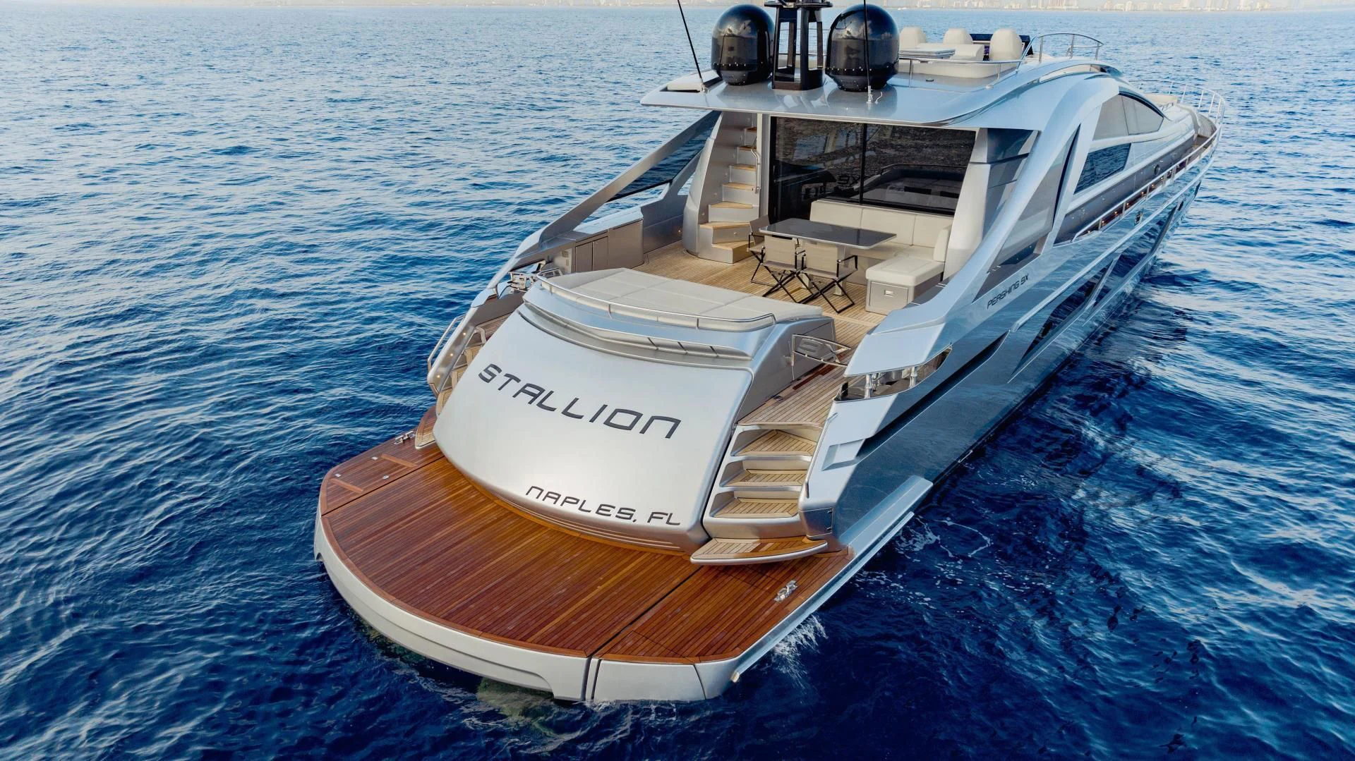 a boat on the water aboard STALLION Yacht for Sale