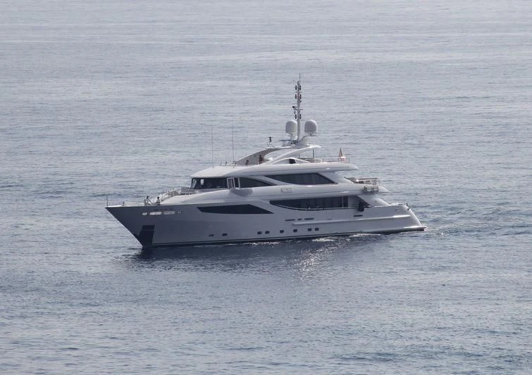 a boat in the water aboard AZIZA Yacht for Sale