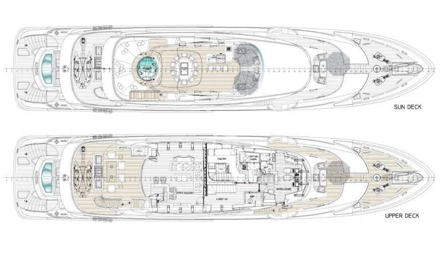 diagram, schematic aboard AZIZA Yacht for Sale