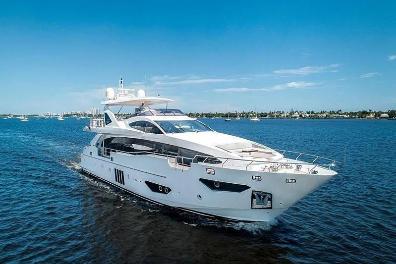 a yacht on the water aboard BLACKJACK Yacht for Sale