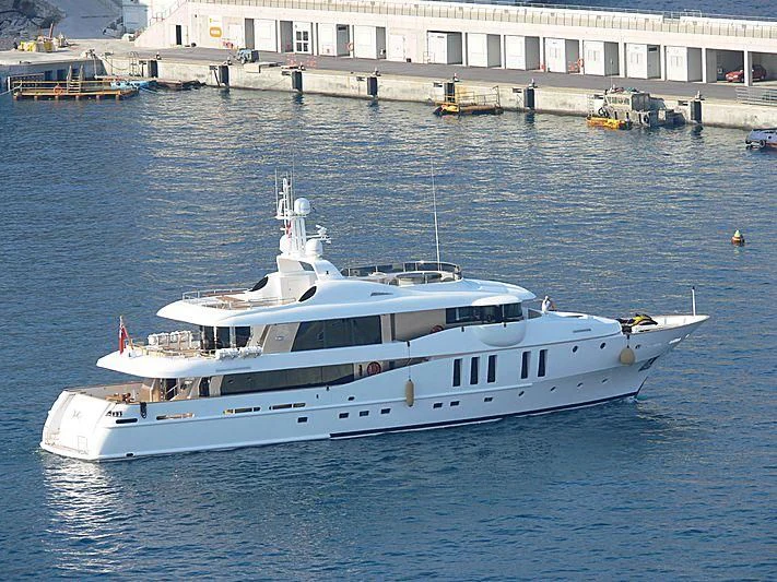 a boat in the water aboard MY SAGA Yacht for Sale