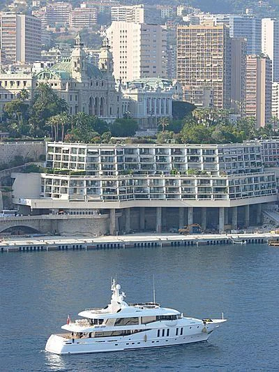 a boat in the water aboard MY SAGA Yacht for Sale