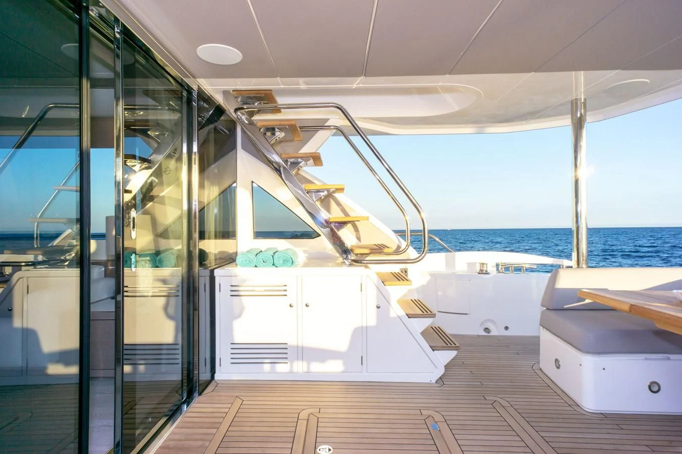 a boat on a deck aboard MILAMO Yacht for Sale