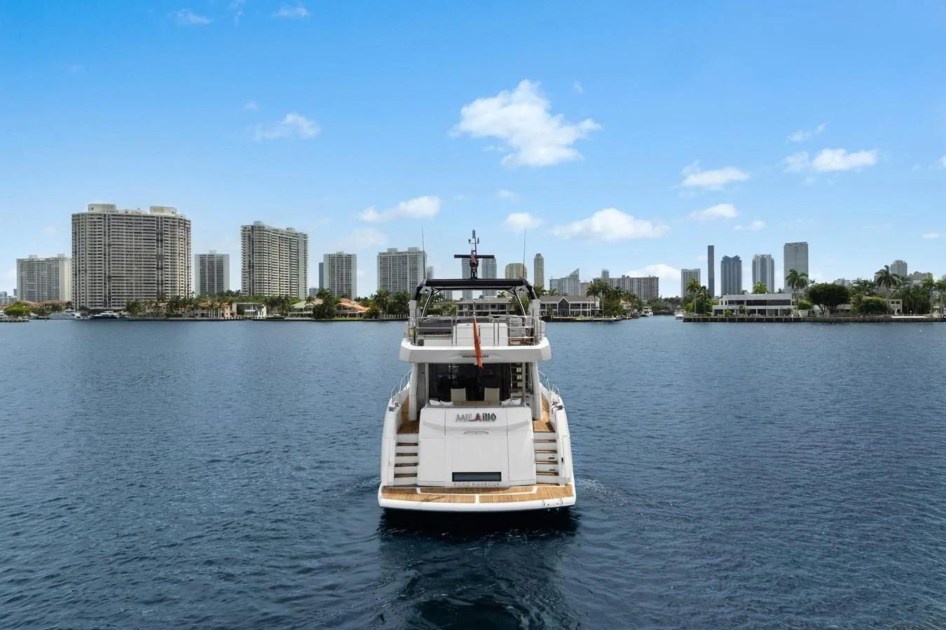 a boat on the water aboard MILAMO Yacht for Sale