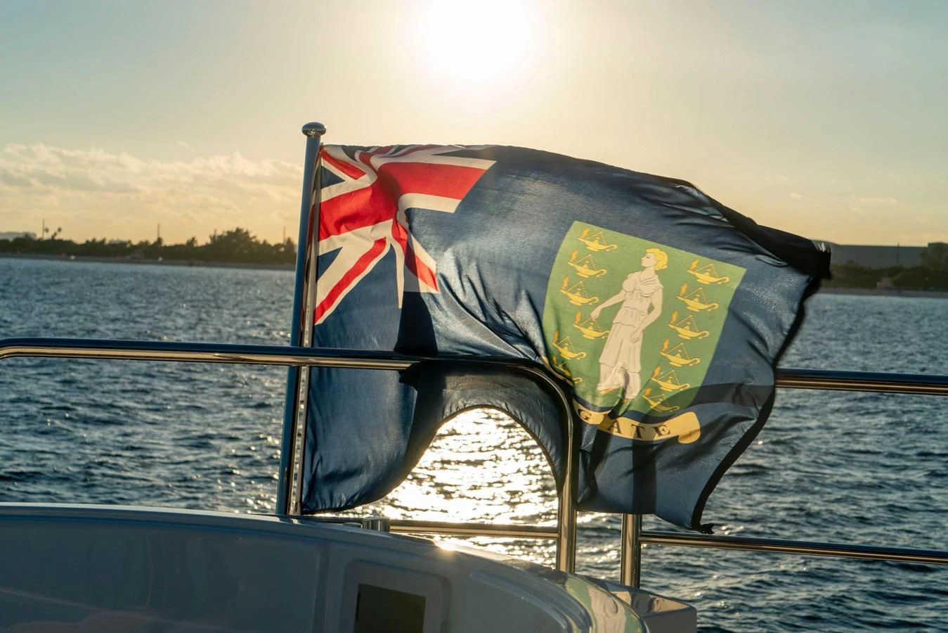a flag on a boat aboard MILAMO Yacht for Sale