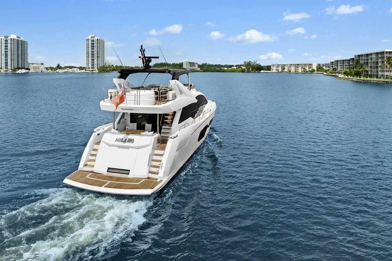 a boat on the water aboard MILAMO Yacht for Sale