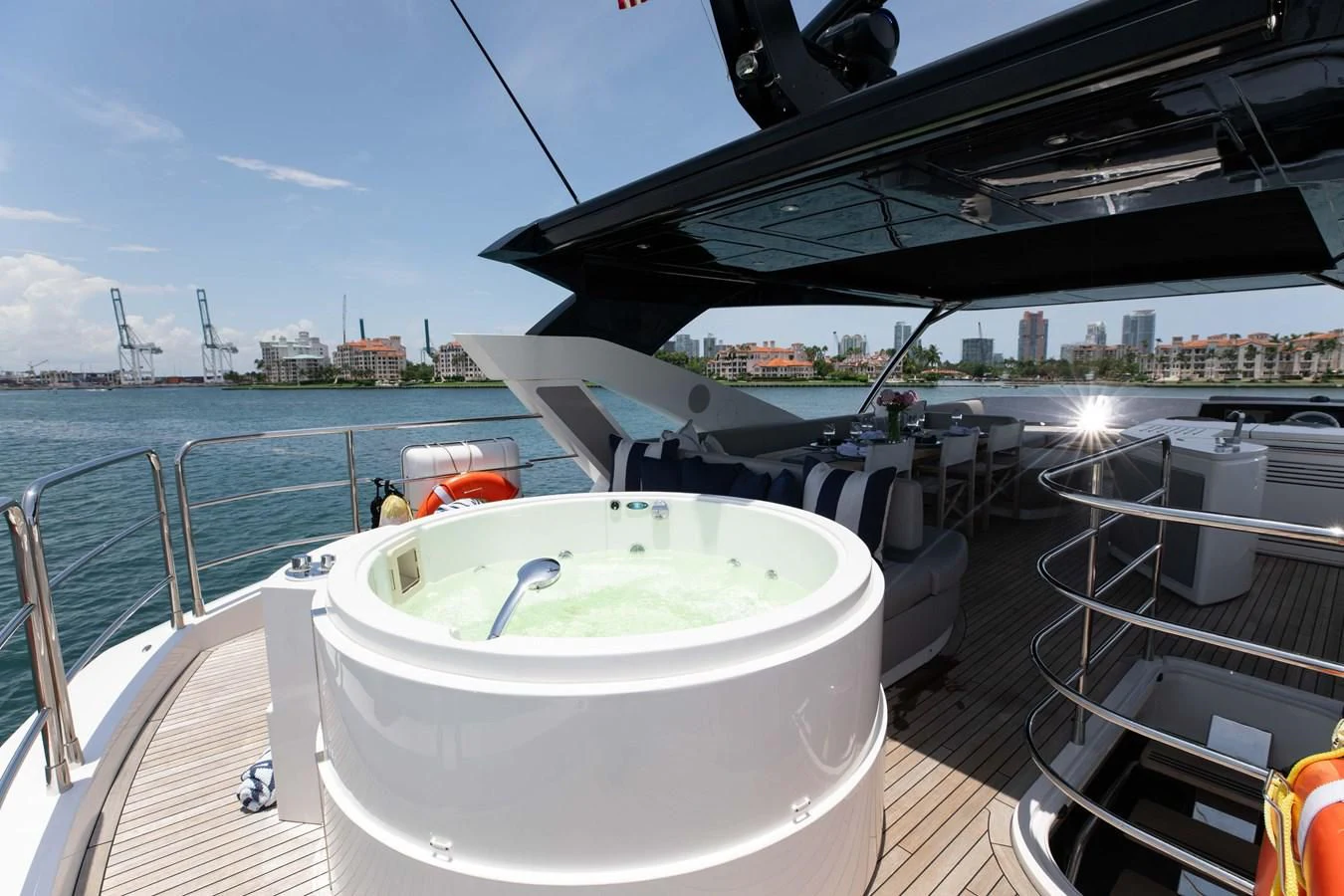 a pool on a deck aboard MILAMO Yacht for Sale