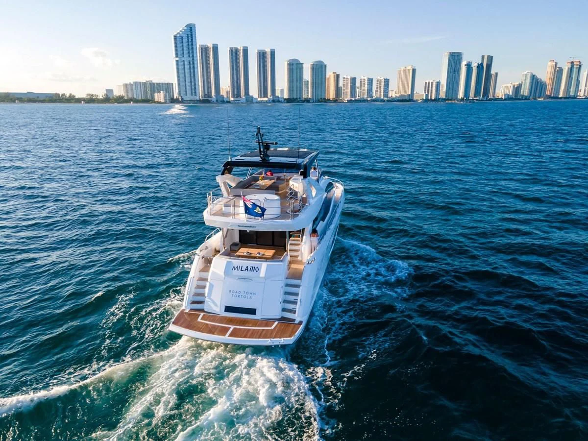a boat on the water aboard MILAMO Yacht for Sale