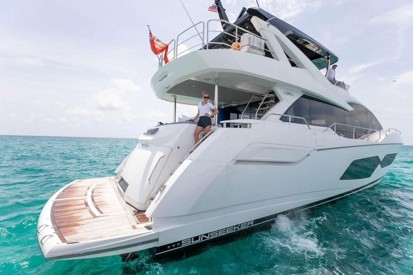 a person on a boat aboard MILAMO Yacht for Sale