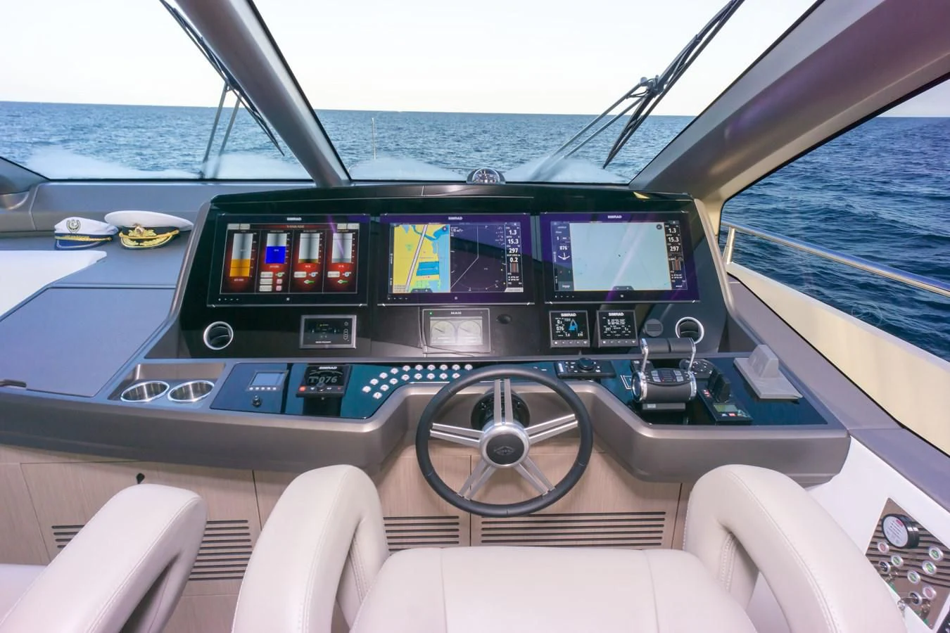 inside of a car aboard MILAMO Yacht for Sale