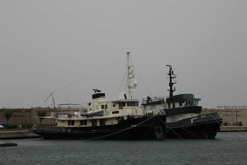 a boat in the water aboard D.P. MONITOR Yacht for Sale