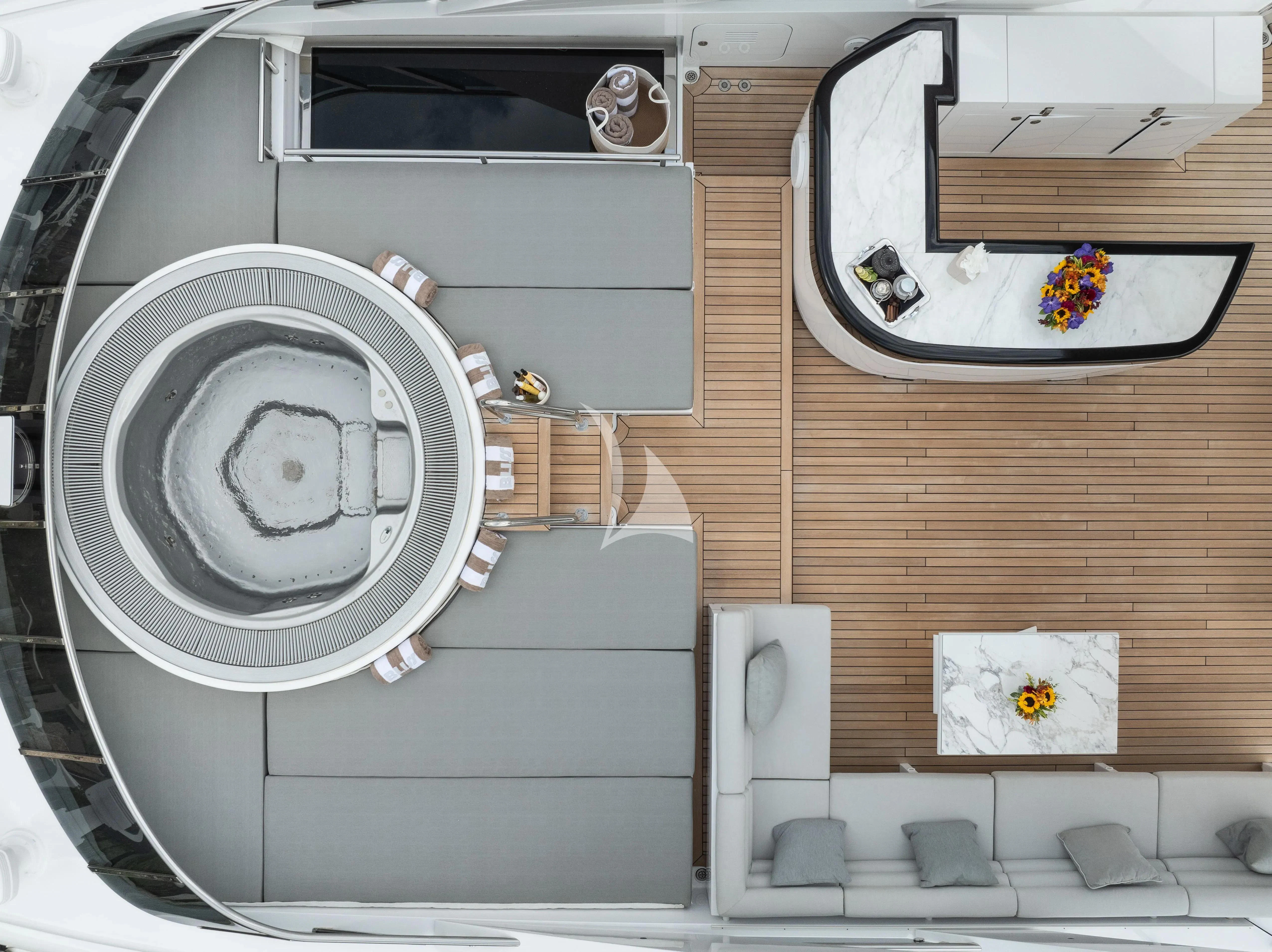 a collage of a washing machine aboard BLISS Yacht for Sale