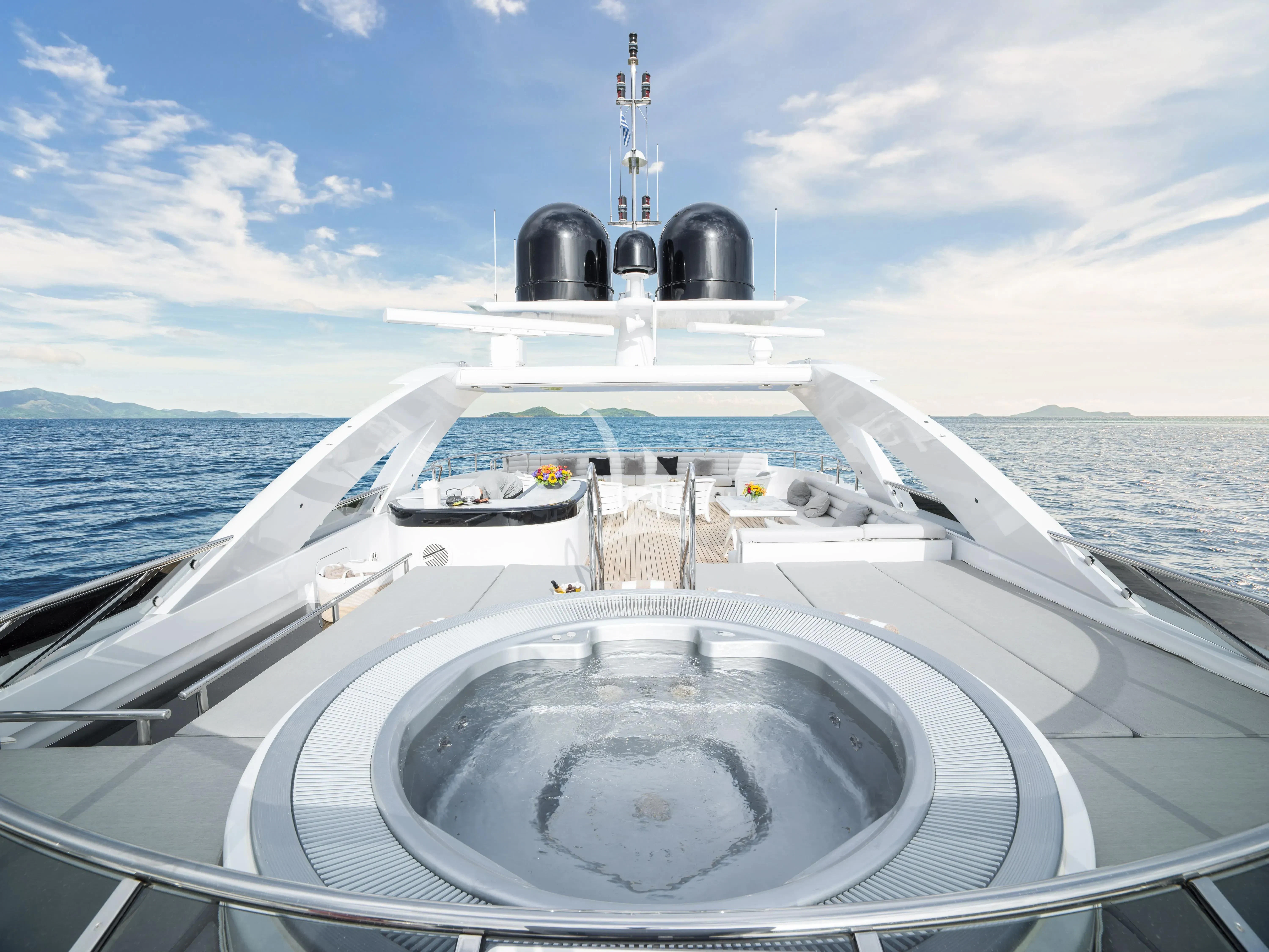 a boat on the water aboard BLISS Yacht for Sale