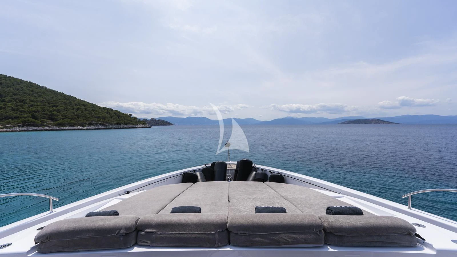 a boat on the water aboard BLISS Yacht for Sale