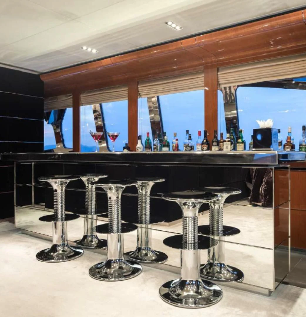 a room with many people in it aboard BLISS Yacht for Sale