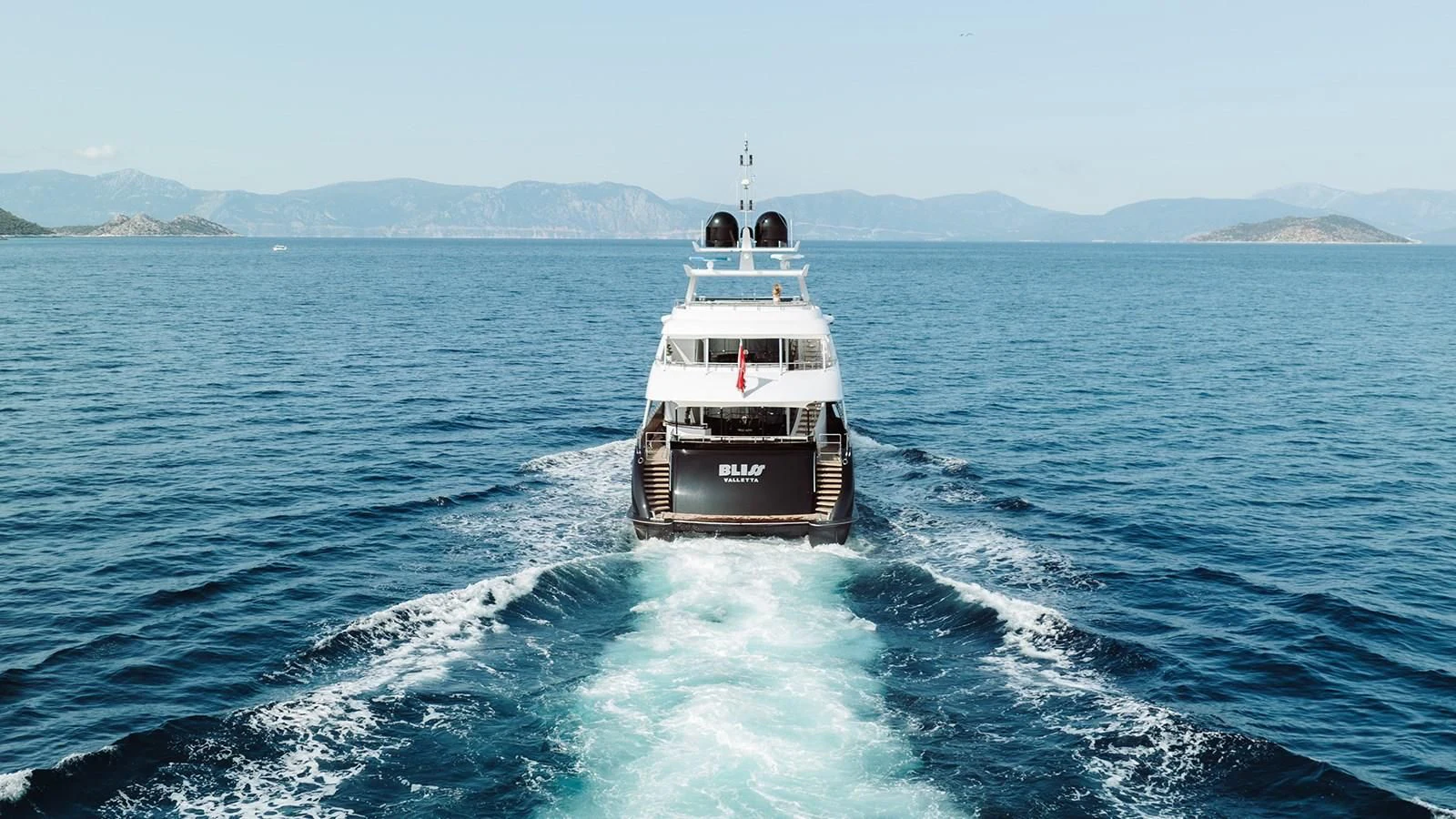 a boat on the water aboard BLISS Yacht for Sale