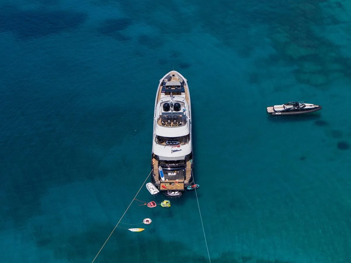 a group of boats in the water aboard BLISS Yacht for Sale