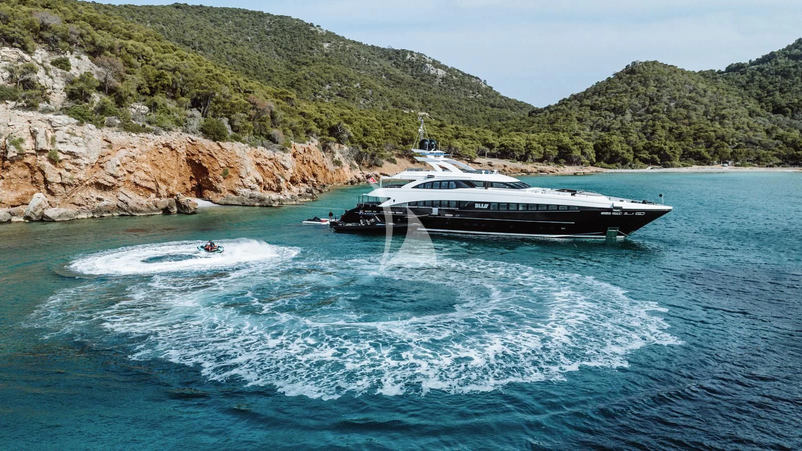 a boat on the water aboard BLISS Yacht for Sale