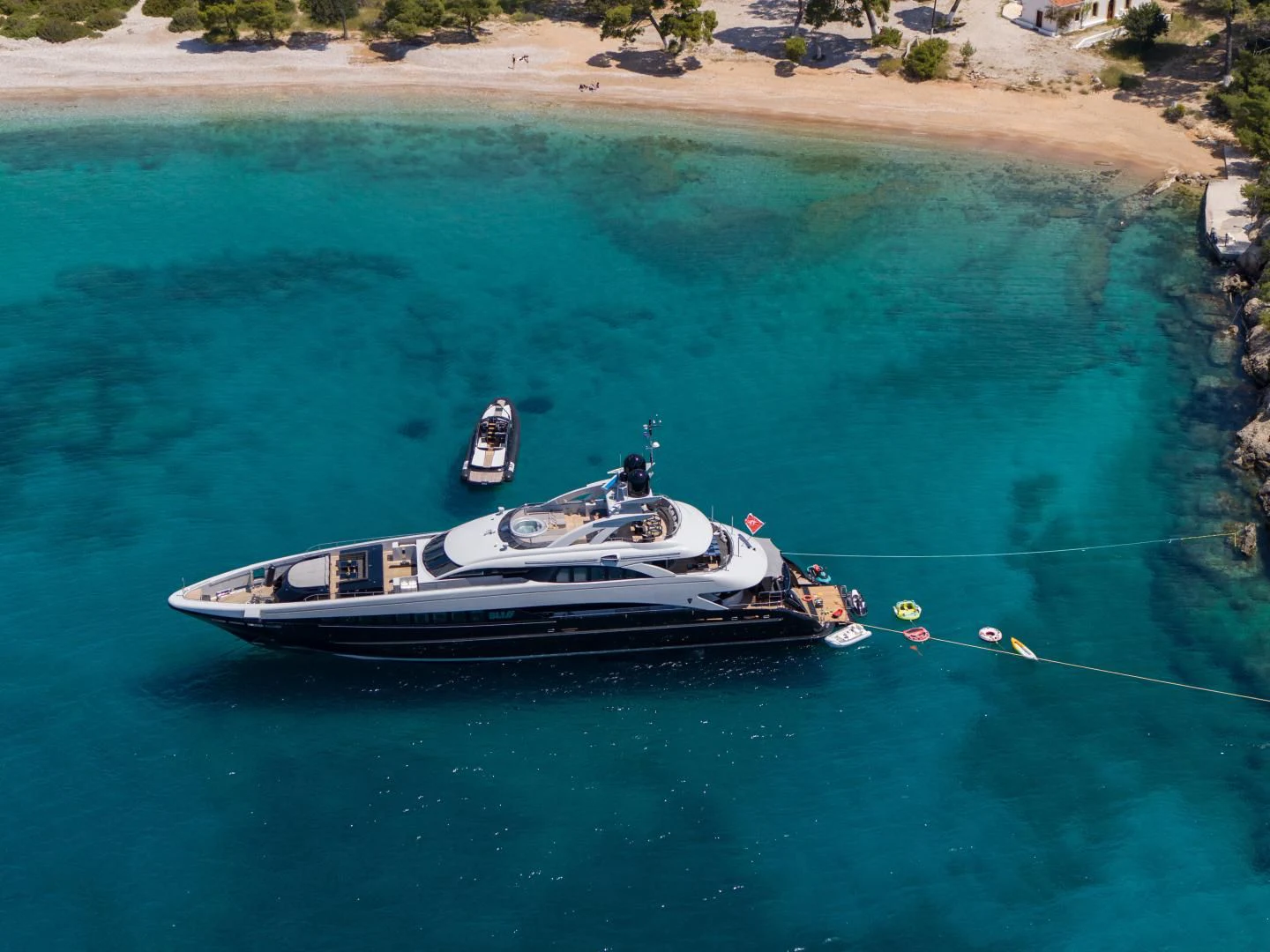 a couple of boats in the water aboard BLISS Yacht for Sale