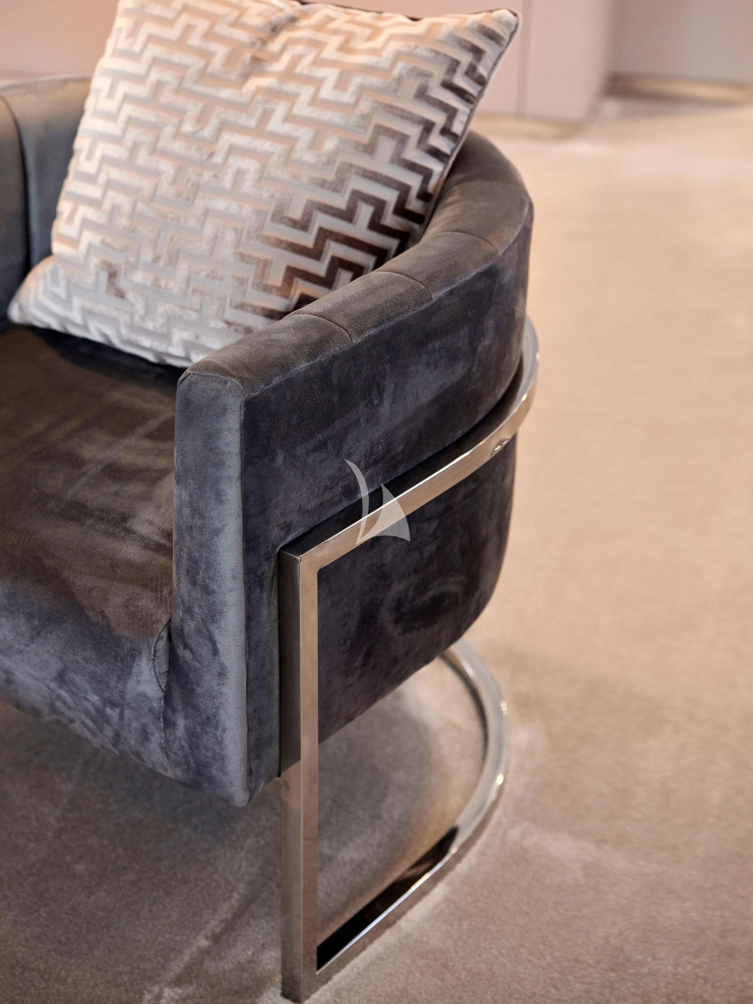 a shoe on a chair aboard BLISS Yacht for Sale